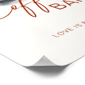 L'amour brasse du café Bar Affiche (Coin)