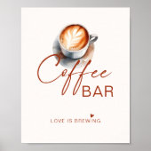 L'amour brasse du café Bar Affiche (Devant)