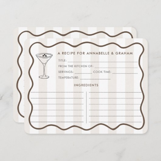 L'amour brasse Espresso Martini Recette Carte (Devant / Derrière)