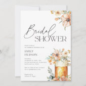 L'amour brasse Floral Bridal Shower Invitation (Devant)