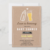 L'amour brasse la douche invitation bébé (Devant)