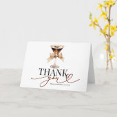 L'amour brasse la Fête des mariées Carte de remerc (Fleur jaune)