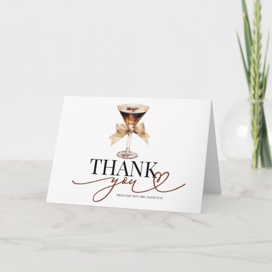 L'amour brasse la Fête des mariées Carte de remerc (Devant)