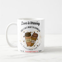 L'amour brasse" La Mug de café de la Saint-Valenti