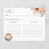 L'amour brasse l'automne nuptiale carte de recette (Devant)