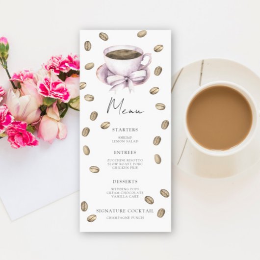 L'amour brasse le menu de la douche nuptiale