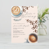 L'amour brasse les invitations de la douche nuptia (Debout devant)