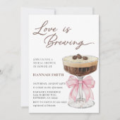 L'amour brasse Martini nuptiale douche Invitation (Devant)
