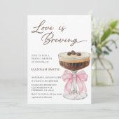 L'amour brasse Martini nuptiale douche Invitation (Debout devant)