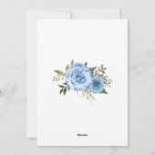 L'amour brasse thé nuptiale douche bleu invitation (Dos)