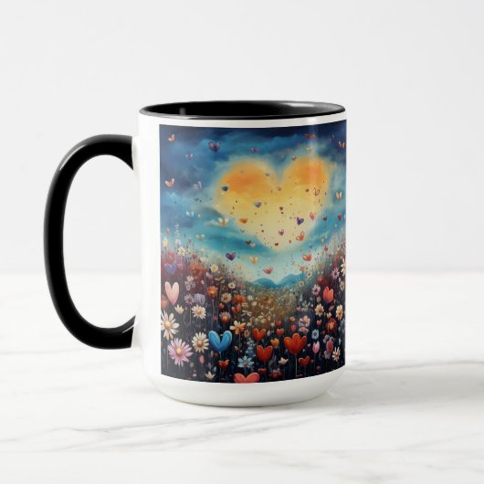 L'Amour Brille Feu Brillant Mug (Gauche)