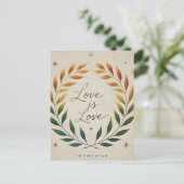 "L'amour c'est l'amour carte postale LGBTQ Pride" (Debout devant)