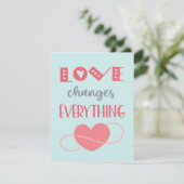 L'amour change tout | Carte Saint Valentin (Debout devant)