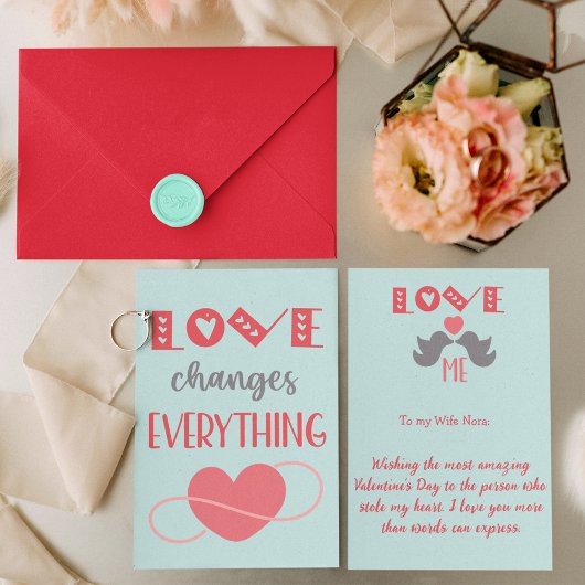 L'amour change tout | Carte Saint Valentin