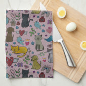 L'amour choie la serviette de plat (Quart Plié)