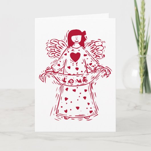 L'amour d'ange soit ma carte de Valentine (Devant)