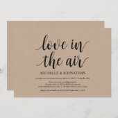 L'amour dans l'air, Faire-part de mariage en fuite (Devant / Derrière)