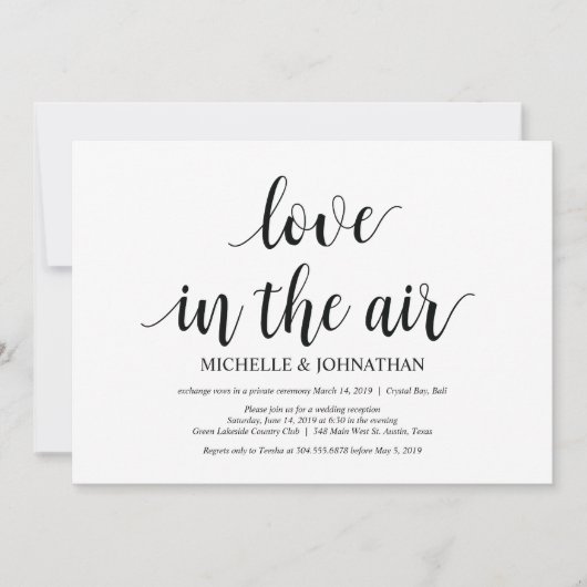 L'amour dans l'air, invitations de fuite pour mari (Devant)