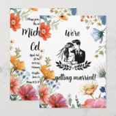 L'amour dans le Faire-part de mariage Fleur sauvag (Devant / Derrière)