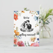 L'amour dans le Faire-part de mariage Fleur sauvag (Debout devant)