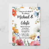 L'amour dans le Faire-part de mariage Fleur sauvag (Dos)