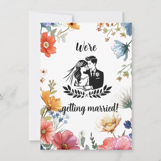 L'amour dans le Faire-part de mariage Fleur sauvag (Devant)