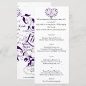 L'amour dans n'importe quelle langue dans le menu (Devant / Derrière)