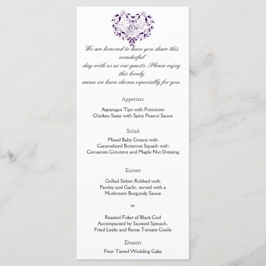 L'amour dans n'importe quelle langue dans le menu (Devant)