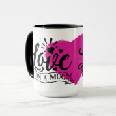 L'Amour Dans Un Coeur Rose De Mug (Devant gauche)