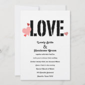 L'AMOUR dans un Faire-part de mariage à deux faces (Devant)