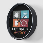 L'Amour de Dieu est une horloge chrétienne intempo (Angle)