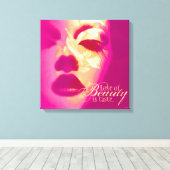 "L'amour de la beauté c'est le goût" toile de visa (Insitu (Plancher de Bois))