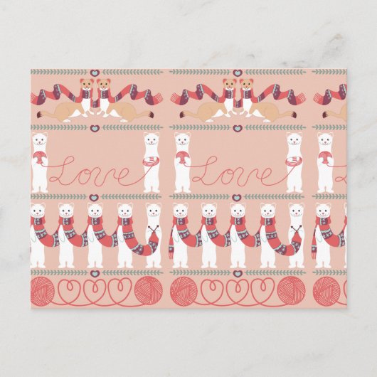 L'amour de la carte postale Ermines (Devant)