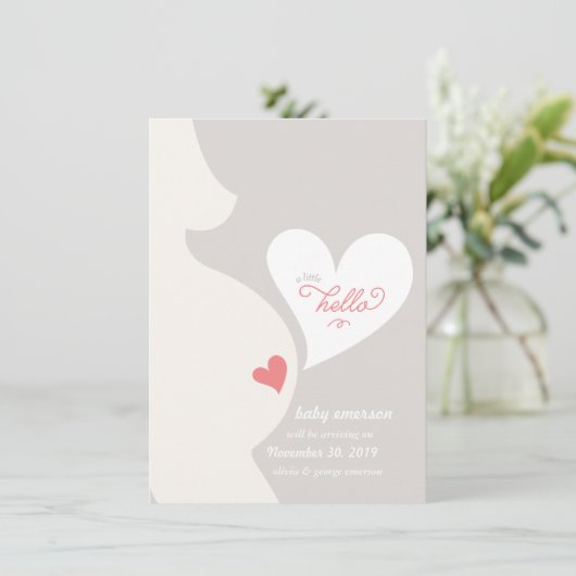 L'amour de la Faire-part de grossesse tumultueuse (Debout devant)