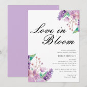 L'amour de la lavande en fleur Invitation de la do (Devant / Derrière)