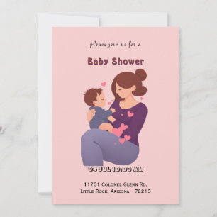L'amour de la mère avec la carte de Baby shower de