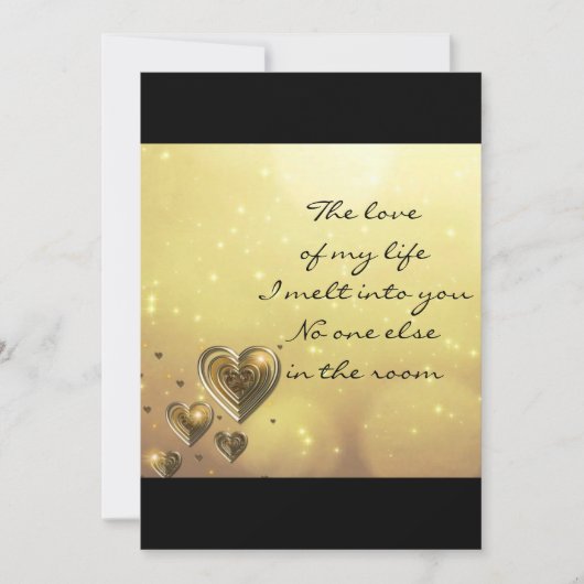 L'Amour De Ma Carte De Voeux Vie (Devant)