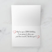 **L'AMOUR DE MA VIE** 40e ANNIVERSAIRE CARTE DE SO (Intérieur)