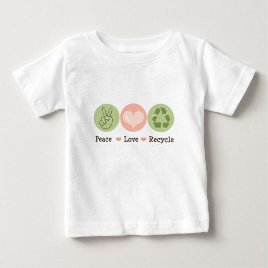 L'amour de paix réutilisent le T-shirt de bébé (Devant)