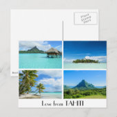 L'amour des paysages de Tahiti carte postale (Devant / Derrière)