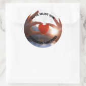 L'amour doit gagner des autocollants de 3 pouces (Sac)