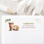 L'amour du café brasse Étiquette de adresse de Fêt (En situation)