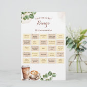 L'amour du café brasse la carte de Bingo Games (Debout devant)