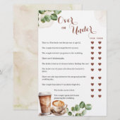 L'amour du café brasse sur ou sous la carte de jeu (Devant / Derrière)