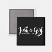 L'amour du chat juste une fille Kitty Magnet (Recto/Verso)