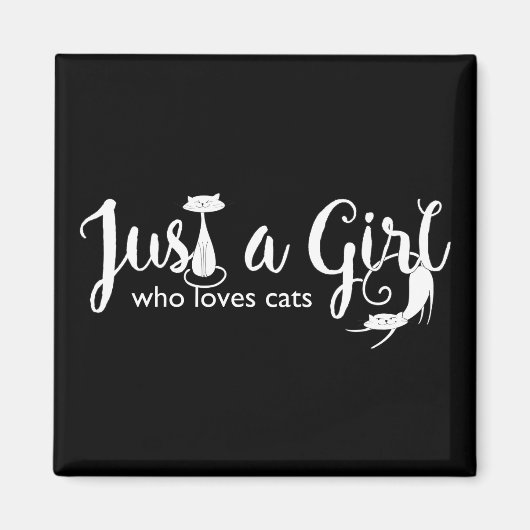 L'amour du chat juste une fille Kitty Magnet (Devant)