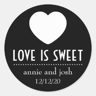 L'Amour Du Coeur Est Étiquette Sucré (Noir)