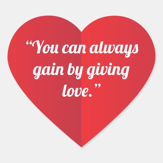 L'amour du coeur est juste pour vous. Autocollant (Devant)