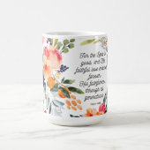 L'Amour du Seigneur Endure Psalm Bright Floral Mug (Centre)