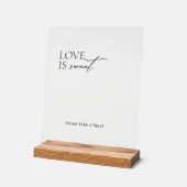 L'amour élegant minimal est un signe acrylique Mar (Angle)